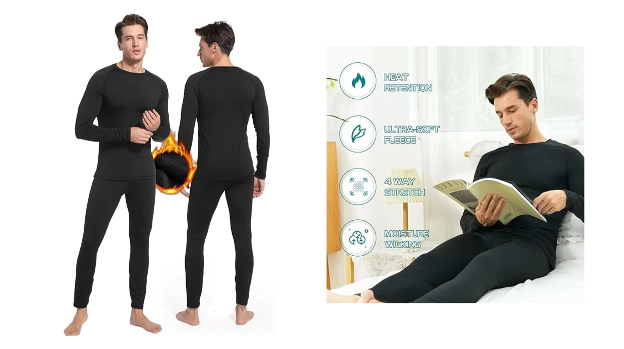 conjunto de ropa interior térmica para hombre