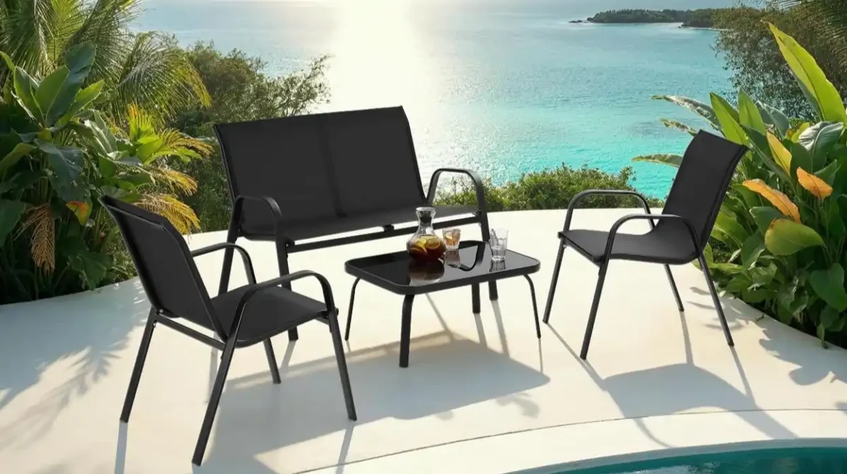 Tu rincón de verano resuelto: conjunto de sofá, sillones y mesa Tectake para jardín o terraza por menos de 84€ (-24%)