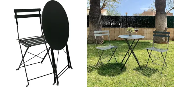 Conjunto de mesa y 2 sillas plegables ASTAN HOGAR AH-GR10010GR