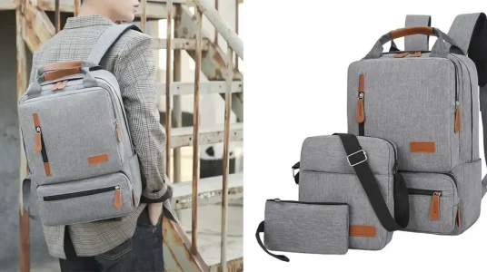 Conjunto de mochila para portátil TOMSHOO con bandolera y estuche
