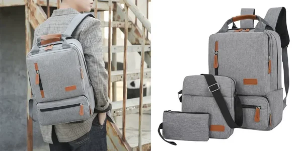Conjunto de mochila para portátil TOMSHOO con bandolera y estuche