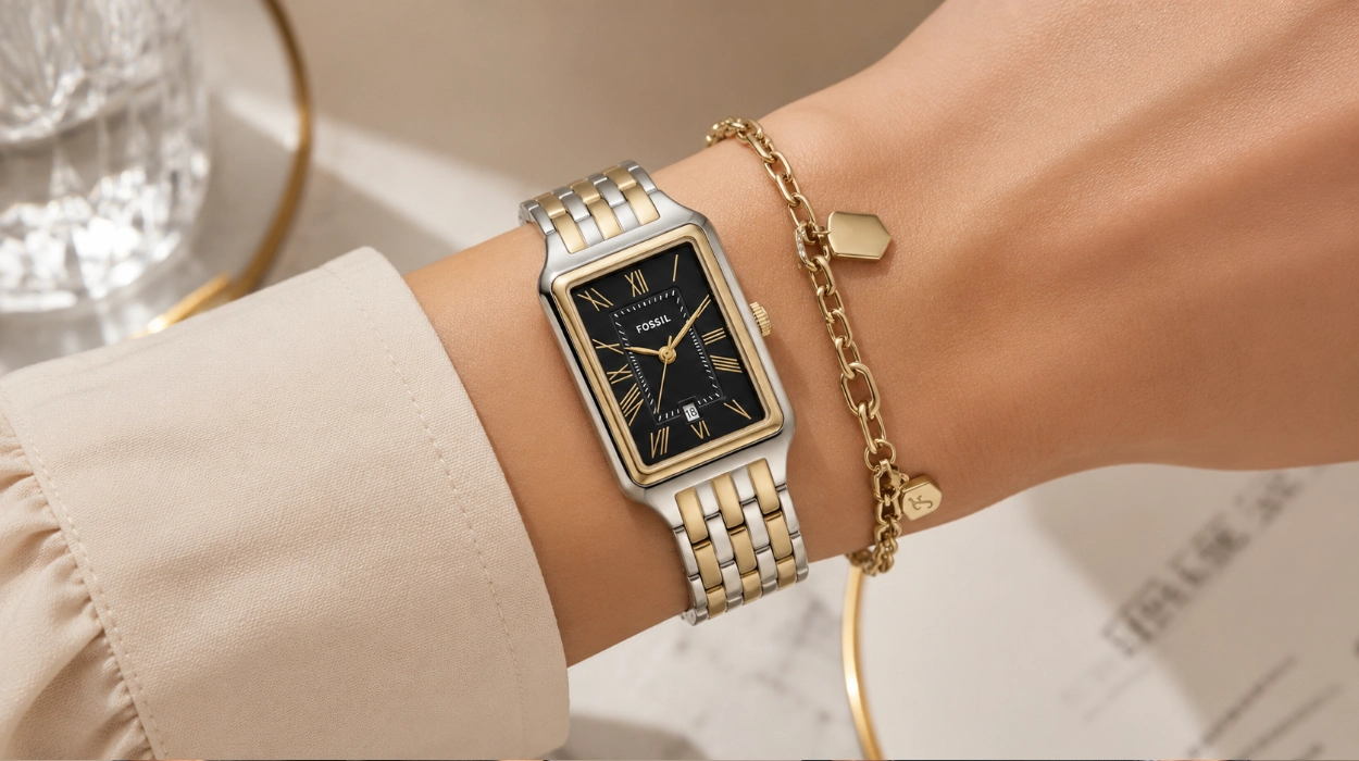 conjunto reloj y pulsera Fossil Raquel