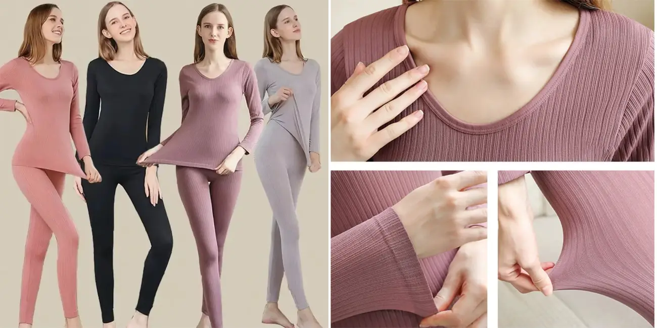 Conjunto de ropa interior térmica para mujer