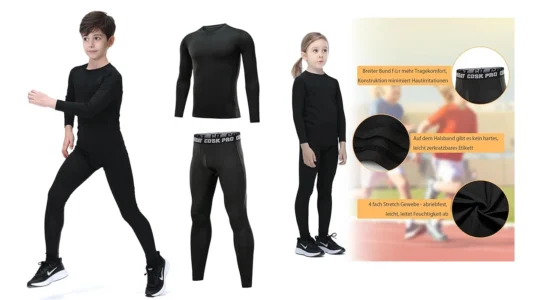 conjunto ropa interior térmica para niños leeboom