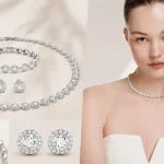 Conjunto Swarovski Angelic de collar y pulsera en baño de rodio