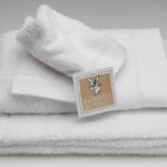 Conjunto de 3 toallas de rizo de algodón Burrito Blanco
