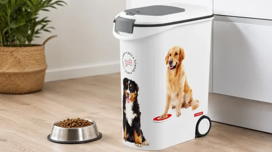 Curver contenedor para comida de mascotas de 20 kg con ruedas y sellado antiolores