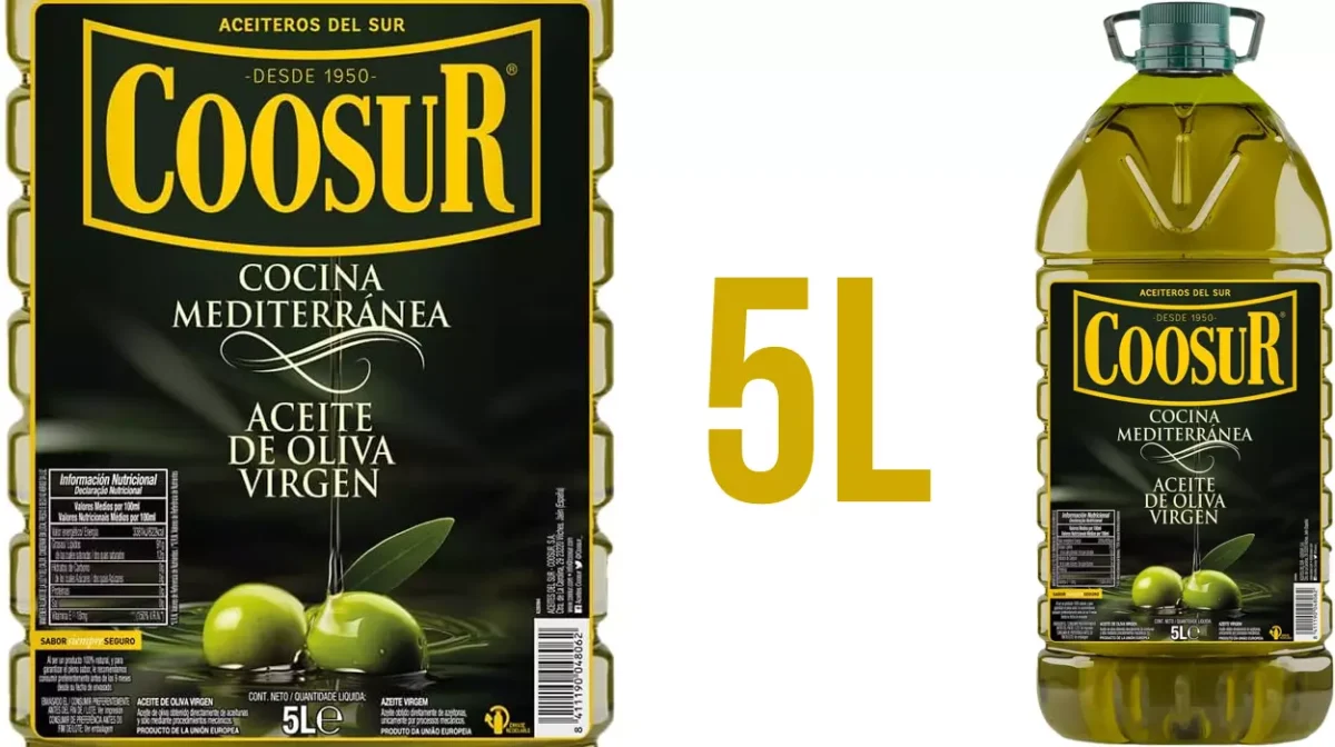 Garrafa de 5 litros de COOSUR Aceite de Oliva Virgen Cocina Mediterránea