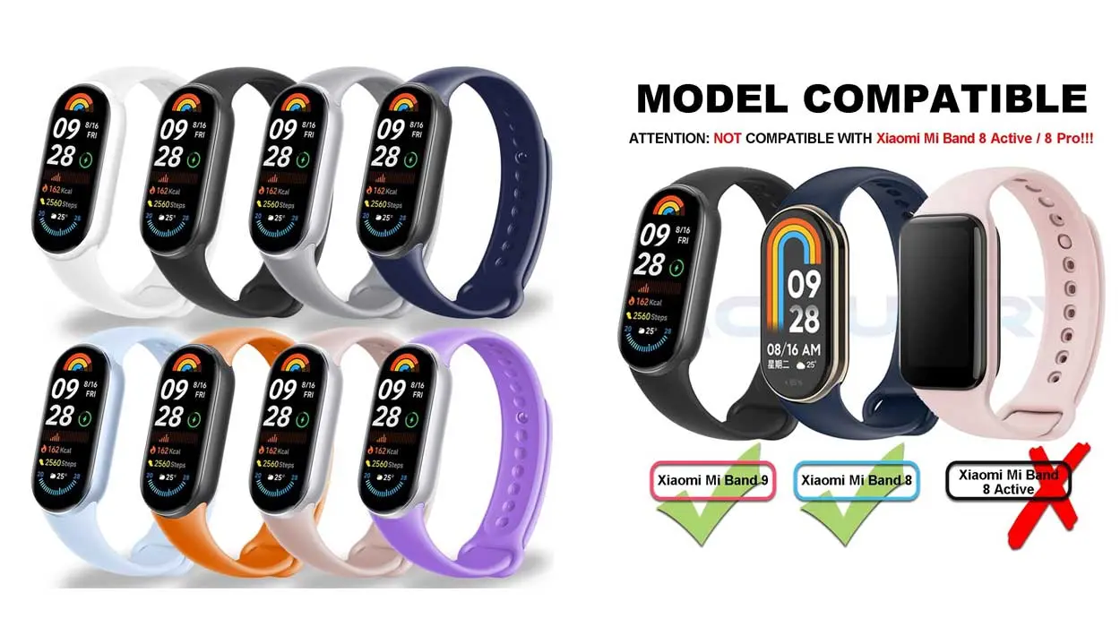 2 Bracelets De Sport En Silicone Pour Xiaomi Mi Band 10/9/8 - Étanches, Respirants, Facile à Changer | Accessoire De Rechange