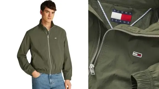 Cortavientos ligero Tommy Jeans verde barato