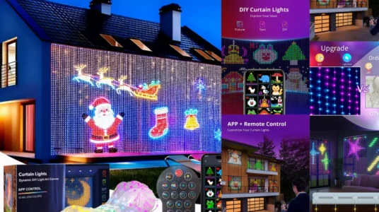 cortina LED personalizable formas