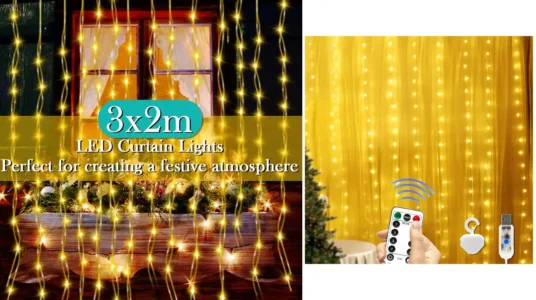 cortina de luces LED 3x2 metros barata