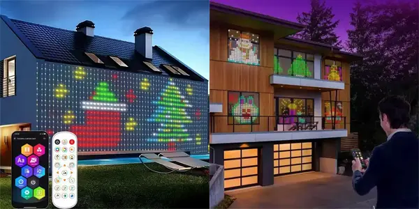 Cortina de iluminación LED personalizable por Bluetooth
