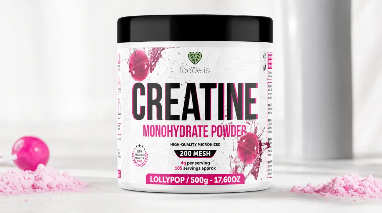 Creatina monohidratada Foodelis sabor Lollipop de 500 g