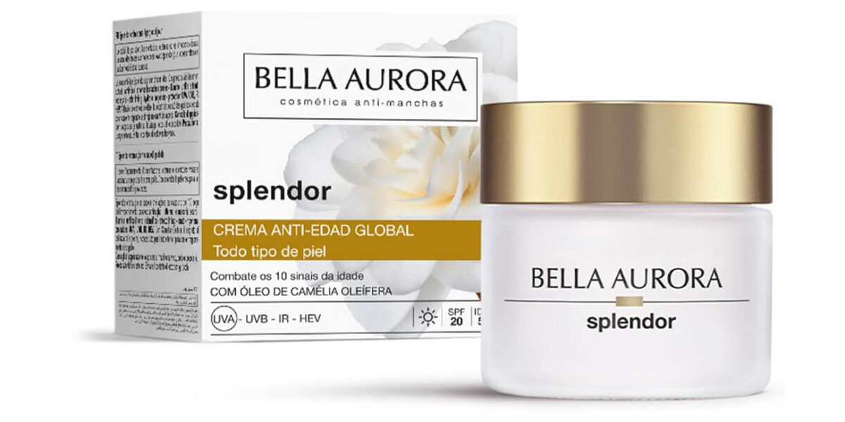 Crema facial anti-edad de día Bella Aurora Splendor10 para piel madura