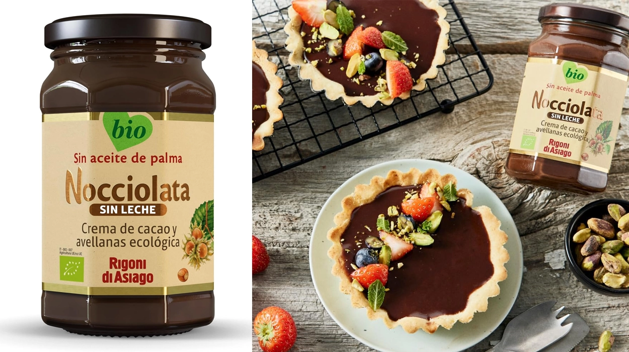 crema de cacao y avellanas sin leche Nocciolata ecológica de 250 g