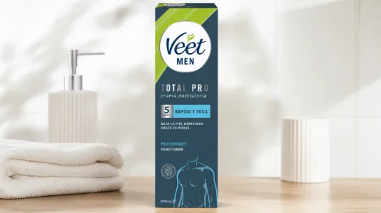 Crema depilatoria Veet Men para pecho, espalda, brazos y piernas, pieles sensibles, 200 ml