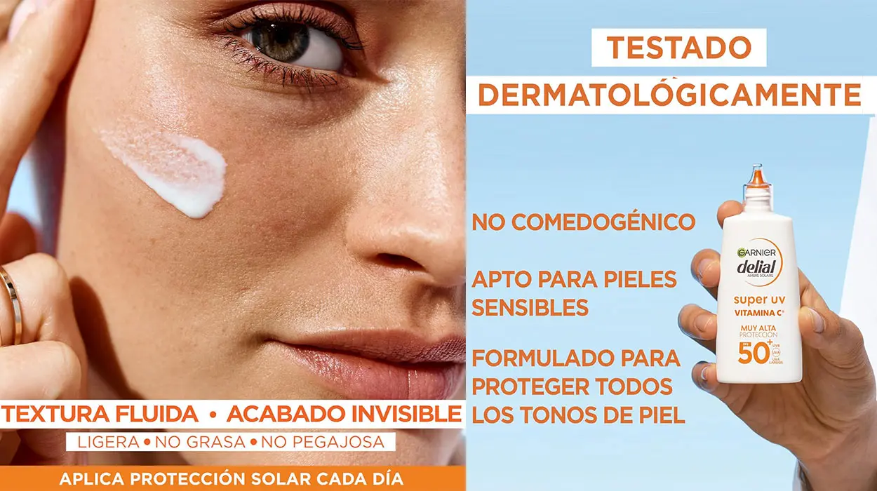 Crema facial Garnier Delial Super UV FPS50+ con Vitamina C barata