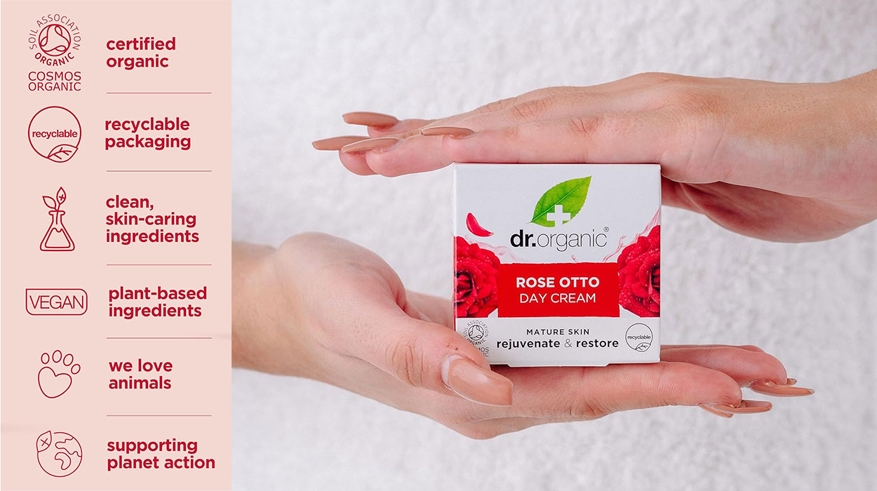 Crema facial hidratante Dr. Organic Rose Otto de 50 ml barata
