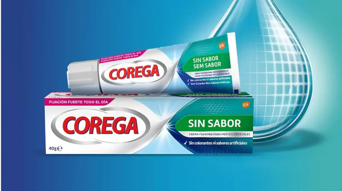 Crema fijadora Corega Sin Sabor para prótesis dentales de 70 g