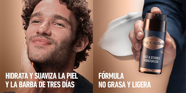 Crema hidratante King C. Gillette para rostro y barba barata