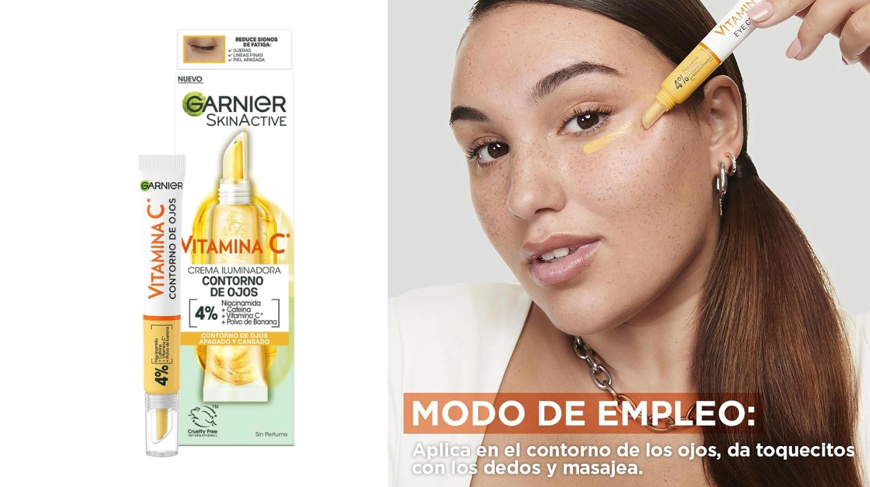 crema iluminadora para contorno de ojos Garnier Vitamina C