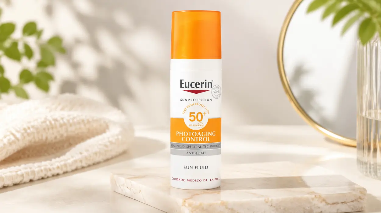 Protector solar facial antiarrugas Eucerin Sun Face Photoaging Control Fluid FPS 50+