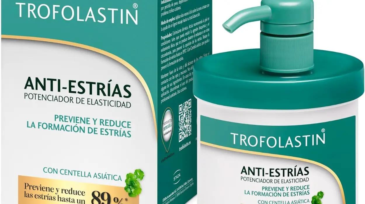 Crema antiestrías Trofolastin de 400 ml con centella asiática y dispensador