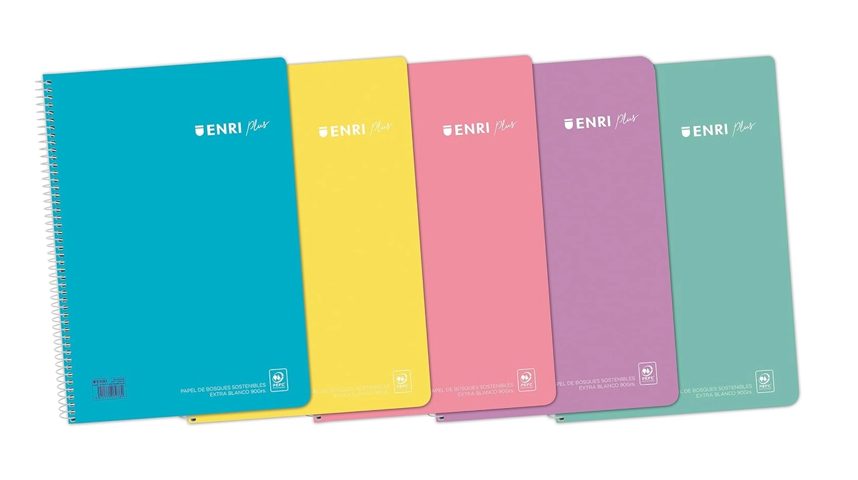 cuadernos Enri A4 de 80 hojas con cuadrícula 4x4