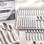 Cubertería San Ignacio de 72 Piezas en acero inoxidable mate para 18 servicios