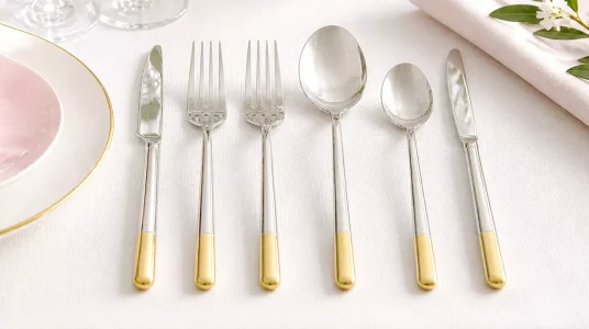 Cubertería Villeroy & Boch Ella Dorada y Platino