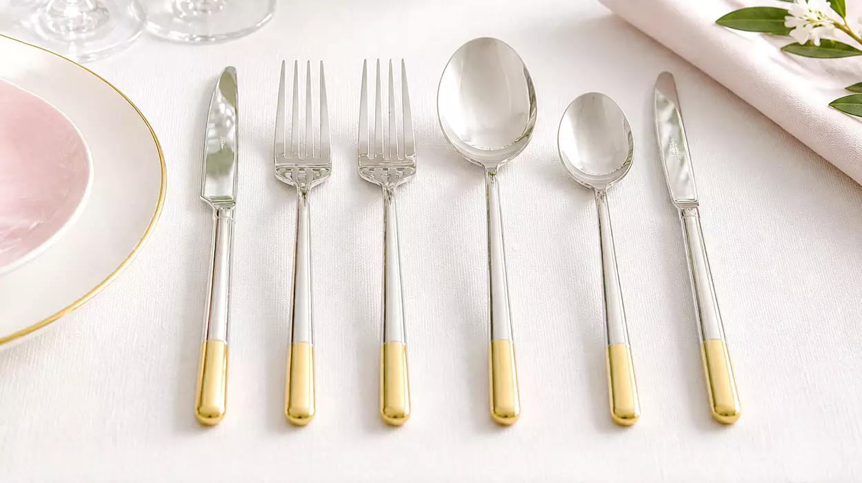 Cubertería Villeroy & Boch Ella Dorada y Platino