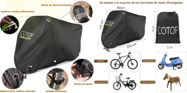 Funda para moto o bicicleta COTOP