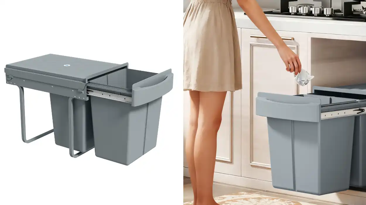 cubo basura bajo fregadero homcom