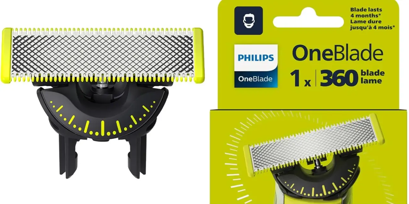 Cuchilla de repuesto Philips OneBlade 360 compatible con todos los mangos OneBlade y Pro