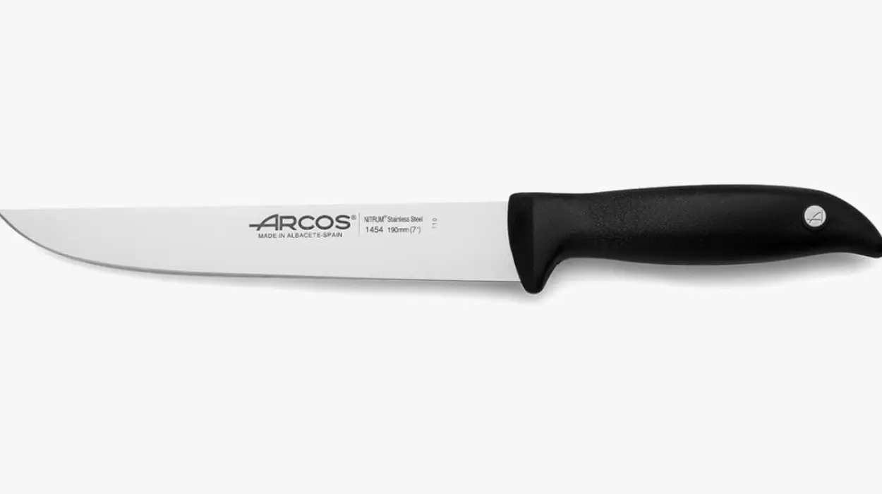 Cuchillo de cocina Arcos Menorca de 190 mm con hoja de acero inoxidable Nitrum y mango ergonómico