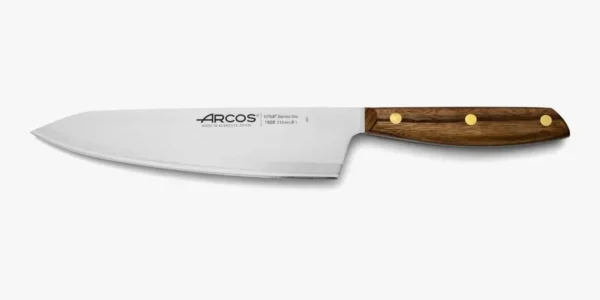 Chollo Cuchillo de chef Arcos serie Nordika con mango de madera Ovengkol y hoja de 210 mm