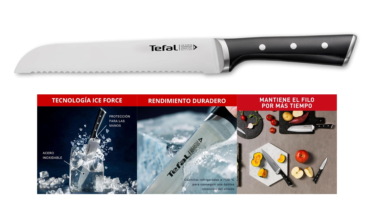 cuchillo para pan Tefal Ice Force