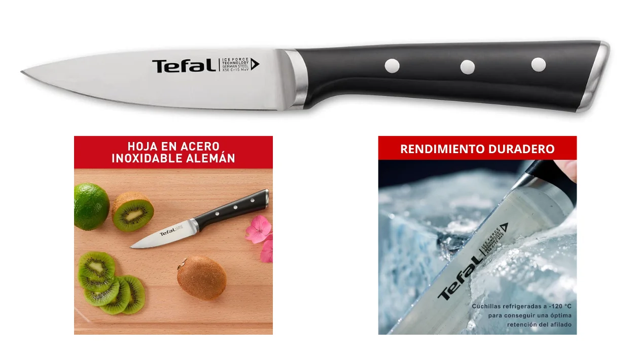 cuchillo pelador Tefal Ice Force de 9 cm