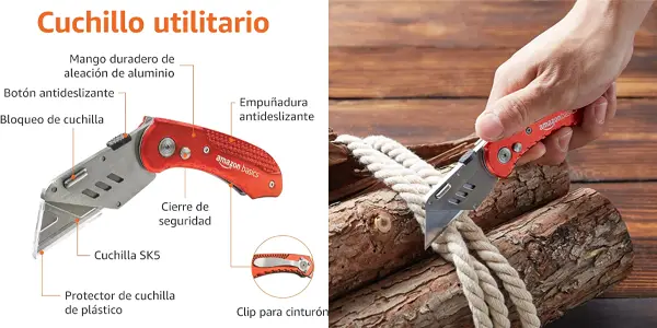 Cuchillo plegable Amazon Basics