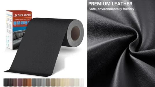 cuero adhesivo negro barato