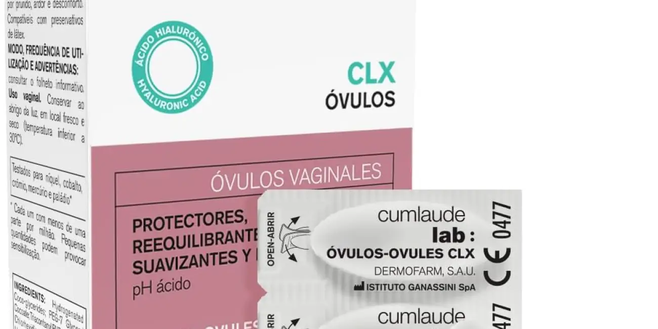 CUMLAUDE Óvulos Vaginales CLX Suavizante, Calmante y Reequilibrante de la Zona Íntima