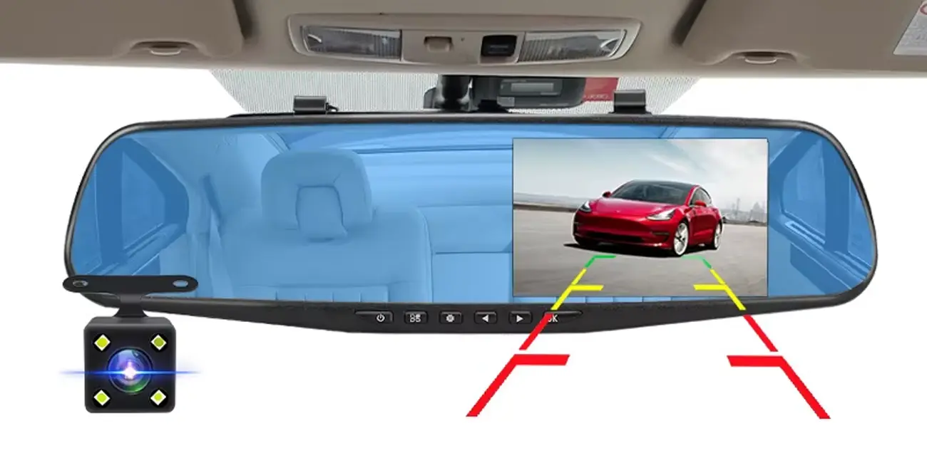 Dashcam con cámara trasera