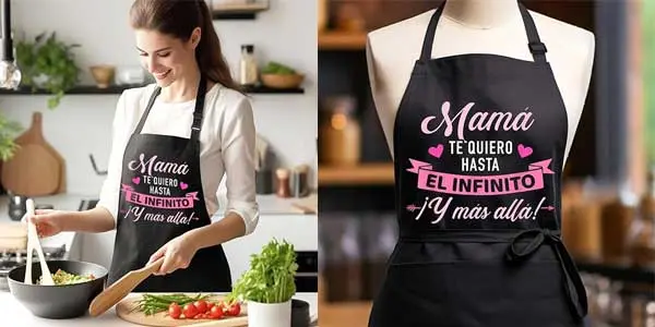 Delantal mamá te quiero hasta el infinito oferta