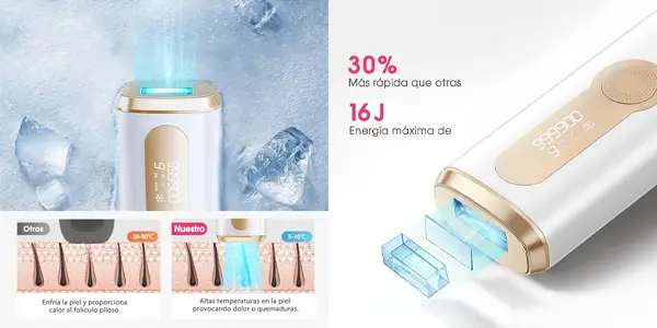 Depiladora láser IPL Haarlosy con refrigeración
