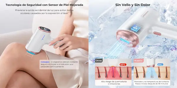 Depiladora láser Oupseen CT07 con refrigeración