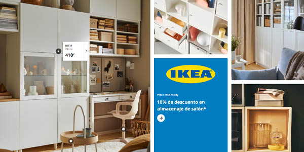 10% de descuento en estanterías, librerías, muebles de TV, aparadores y vitrinas de Ikea