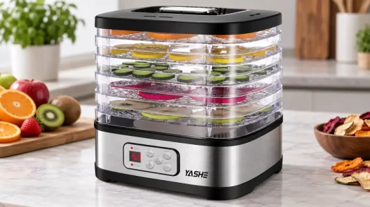 Deshidratador de alimentos YASHE GGJ-261B con 5 bandejas ajustables