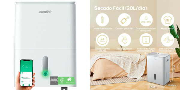 Deshumidificador Comfee WiFi 20L