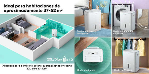 Deshumidificador Comfee WiFi 20L